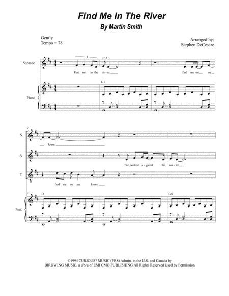 Find Me In The River (arr. Stephen DeCesare)