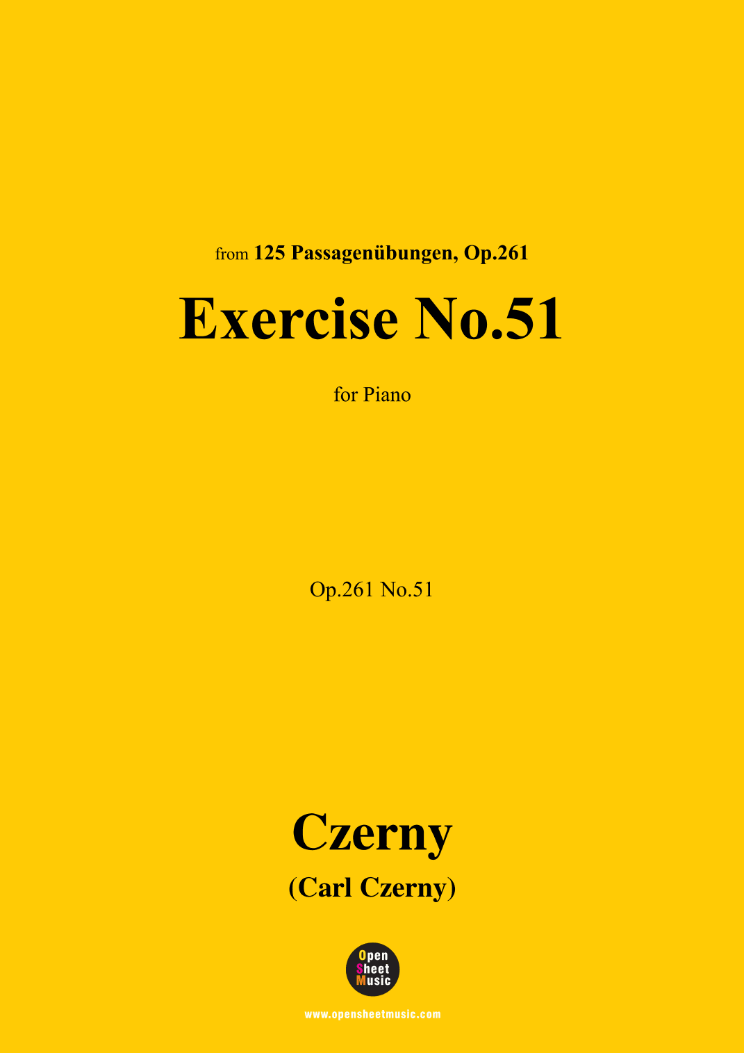 C. Czerny-Exercise No.51,Op.261 No.51 (arr. OSM Press)