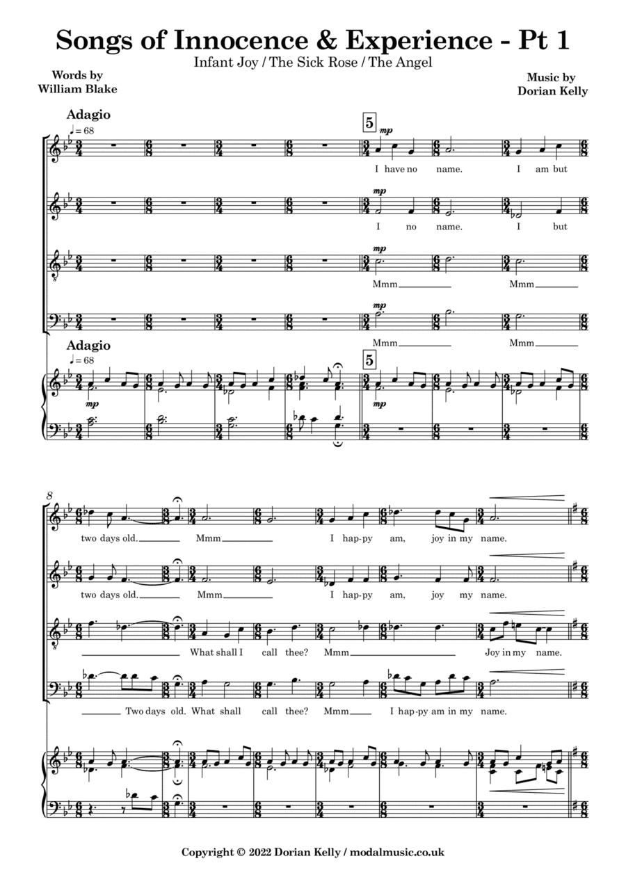 Songs of Innocence and Experience - Part 1 (SATB)