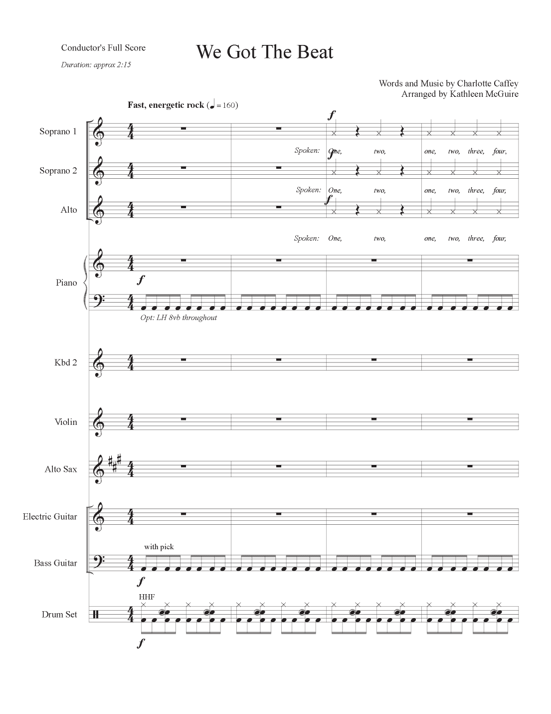 We Got The Beat (arr. Kathleen McGuire)