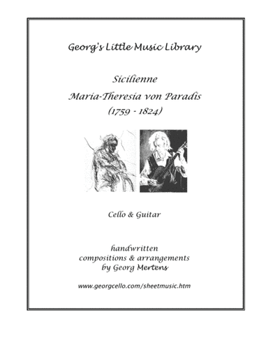 M.Th. v. Paradis "Sicilienne" arr. for cello & guitar (arr. Georg Mertens)