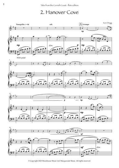 Hanover Cove (from Tales from the Cornish Coast) Flute & Piano. By Keri Degg