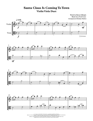 Santa Claus Is Comin' To Town (arr. Abraham Maduro)