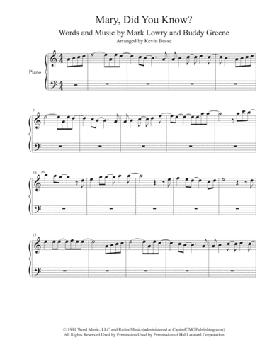 Mary, Did You Know? (arr. Kevin Busse)