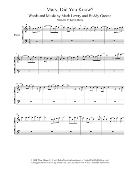 Mary, Did You Know? (arr. Kevin Busse)