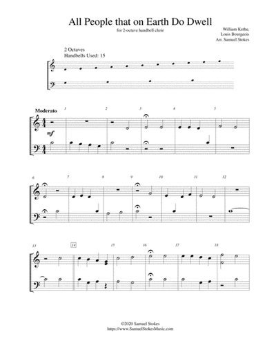 All People that on Earth Do Dwell - for 2-octave handbell choir (arr. Samuel Stokes)