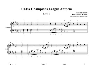 Uefa Champions League Team (arr. Antoine Dubos)