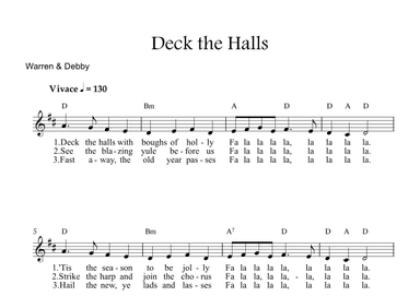 Deck the Halls (arr. Warren & Debby)