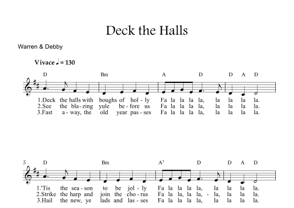 Deck the Halls (arr. Warren & Debby)