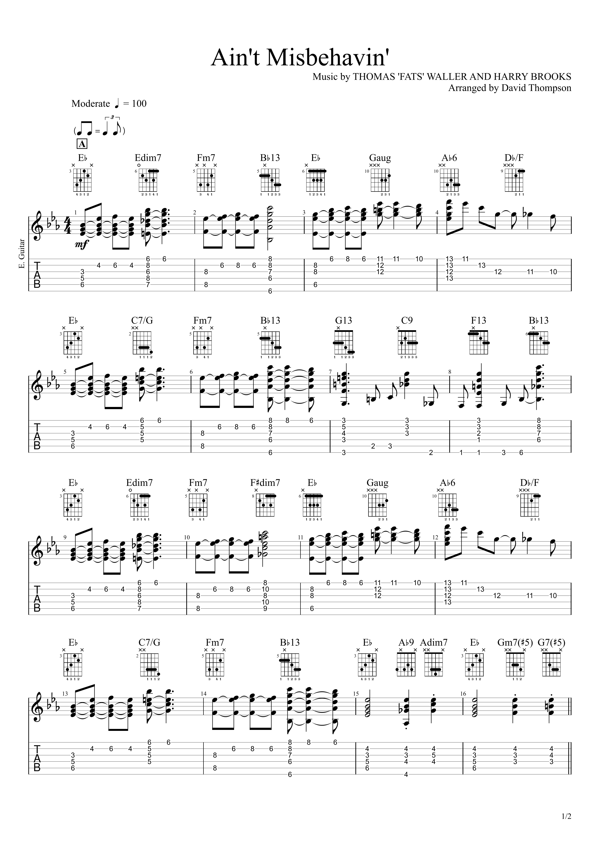 Ain't Misbehavin' (arr. David Thompson)