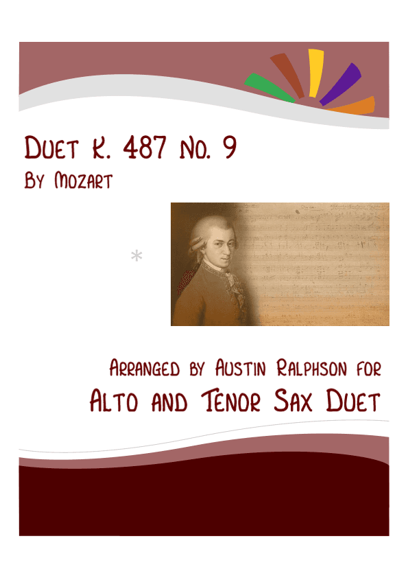 Mozart K. 487 No. 9 - alto and tenor sax duet (arr. Austin Ralphson)