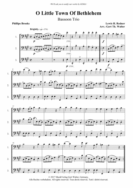 O Little Town Of Bethlehem (arr. Gert Th. Walter)