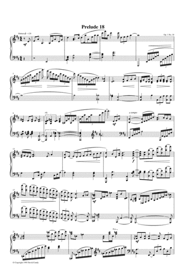 Prelude #18, Op. 1, No. 18