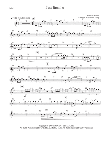 Just Breathe (arr. Mitchell Drury)
