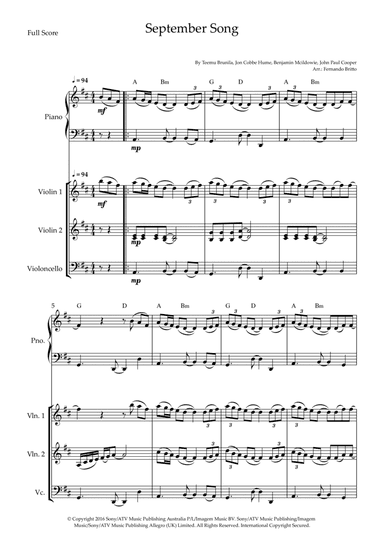 September Song (arr. Fernando Britto)