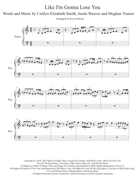 Like I'm Gonna Lose You (arr. Kevin Busse)