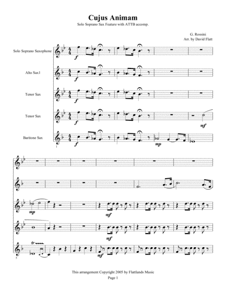 Soprano Sax Feature - Cujus Animam by Rossini (arr. David Flatt)