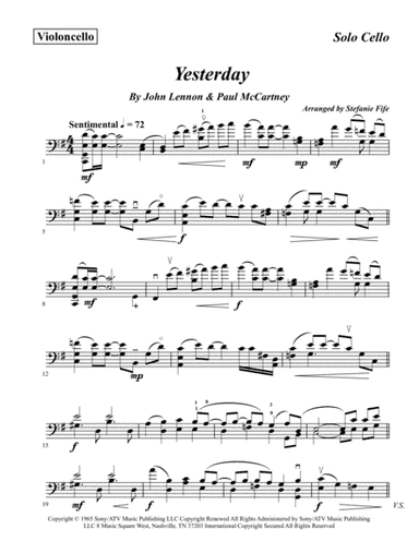 Yesterday (arr. Stefanie Fife)