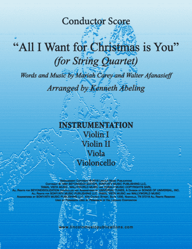 All I Want For Christmas Is You (arr. Kenneth Abeling)