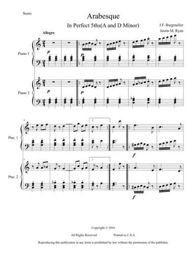 Arabesque Op. 100 No. 2 (arr. Justin M. Ryan)