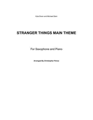 Stranger Things Main Title Theme (arr. Christopher Pence)