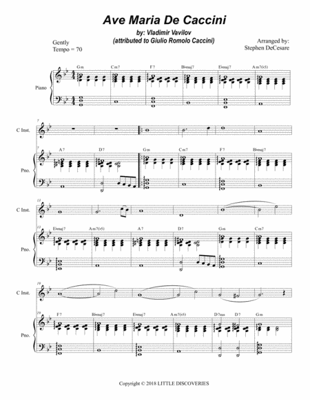 Ave Maria De Caccini (arr. Stephen DeCesare)