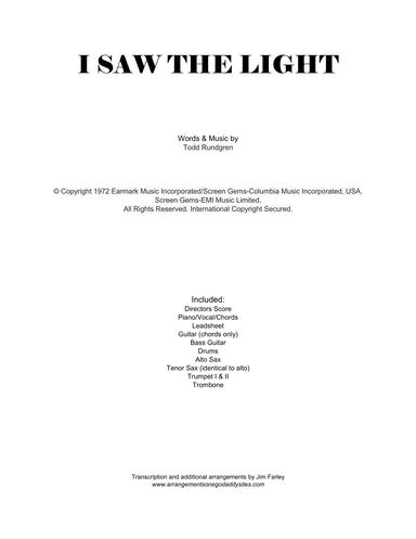 I Saw The Light (arr. Jim Farley)