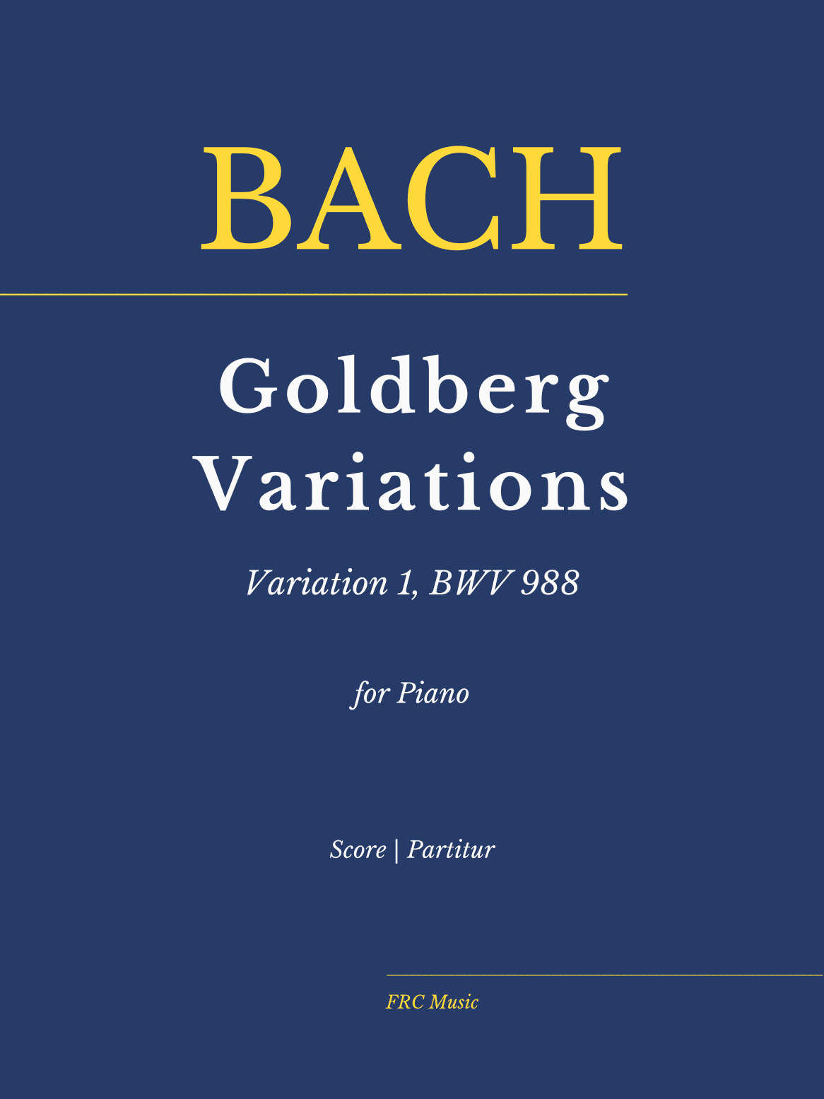 Bach: Goldberg Variations - Variation 1 - BWV 988 (as played by  Víkingur Ólafsson) (arr. Flavio Regis Cunha)