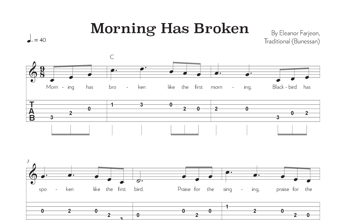 Morning Has Broken (arr. Riverside Guitar School)