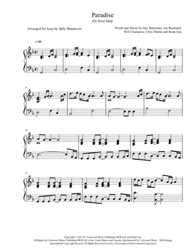 Paradise (arr. Sally Beaumont)