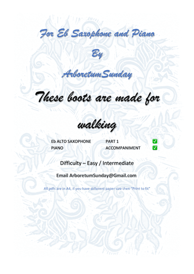These Boots Are Made For Walkin' (arr. Mr Scribe)