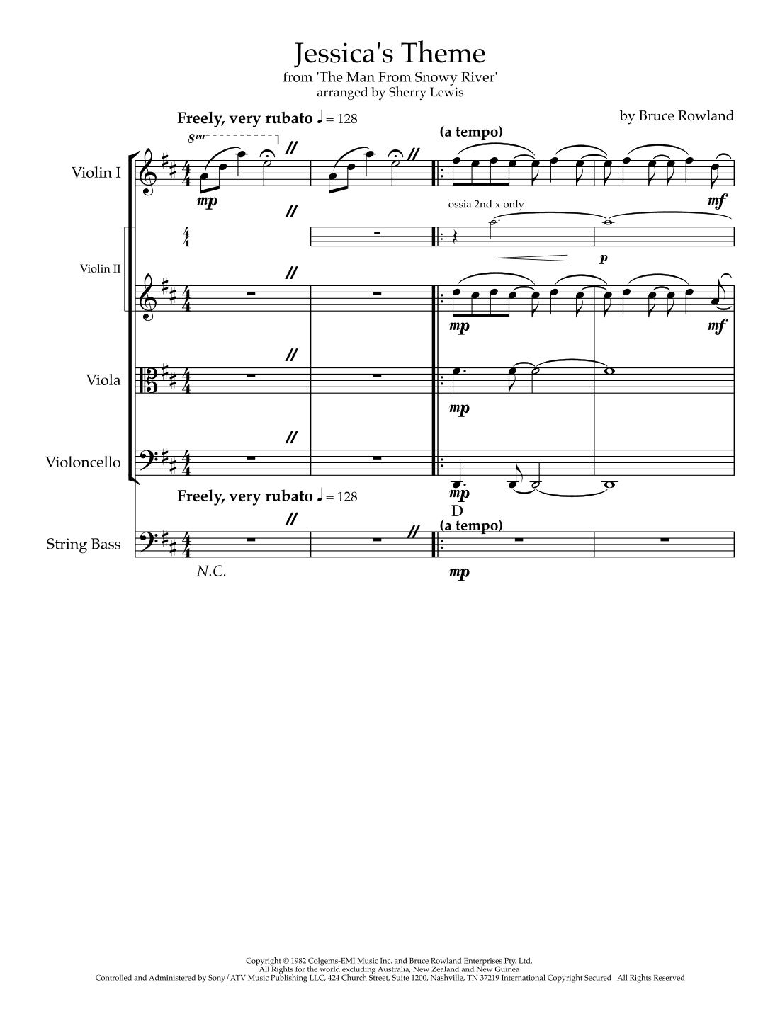 Jessica's Theme (breaking In The Colt) (arr. Sherry Lewis)