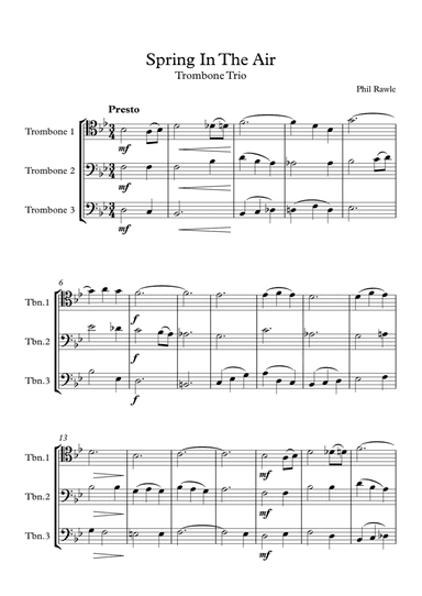 Spring in the Air - Trombone Trio