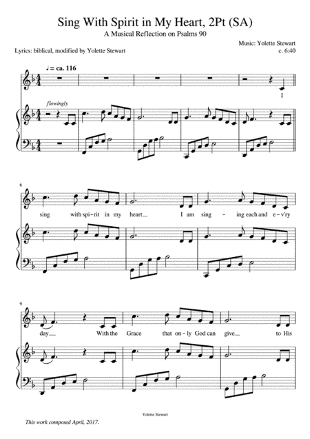Sing with Spirit in my Heart