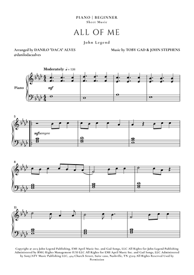 All Of Me (arr. Danilo "Daca" Alves)