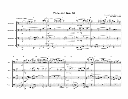 Bordogni Vocalise no. 28 (arr. Karl Lyden)