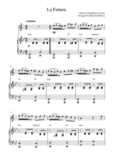 La Fattura (soprano saxophone solo and piano accompaniment) (arr. Kaiserin Rebecca)