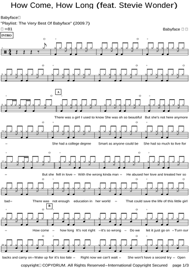 How Come, How Long (arr. COPYDRUM)