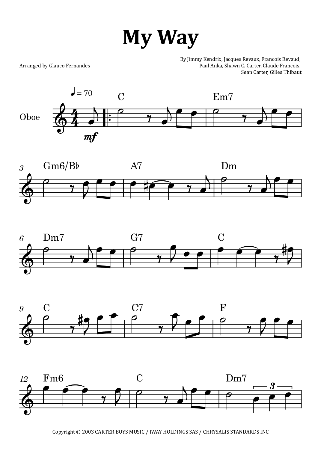 I Did It My Way (arr. Glauco Fernandes)