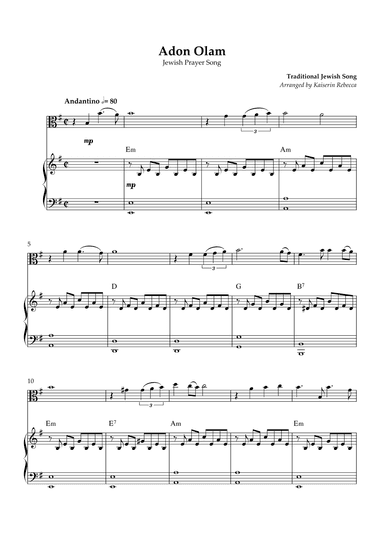 Adon Olam (Eternal Master) (arr. Kaiserin Rebecca)