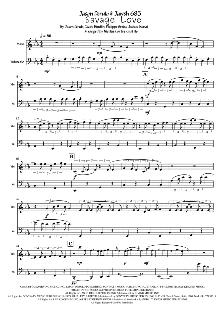 Savage Love (arr. Nicolás Cortés Castillo)