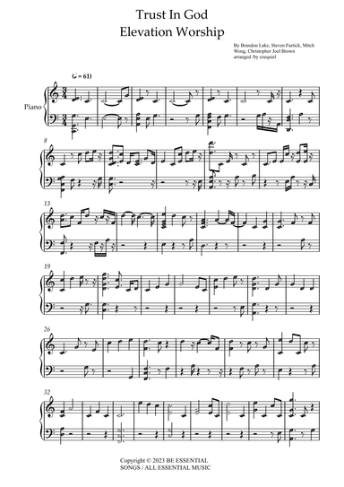 Trust In God (arr. BY EZEQUIEL EDIÇÕES)