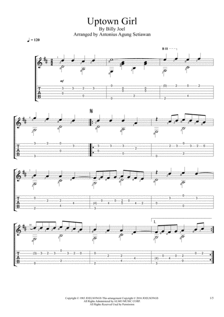 Uptown Girl (arr. Antonius Agung Setiawan)
