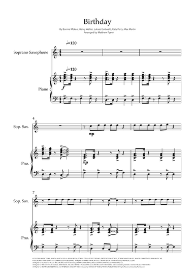 Birthday (arr. Matthew pyeon)