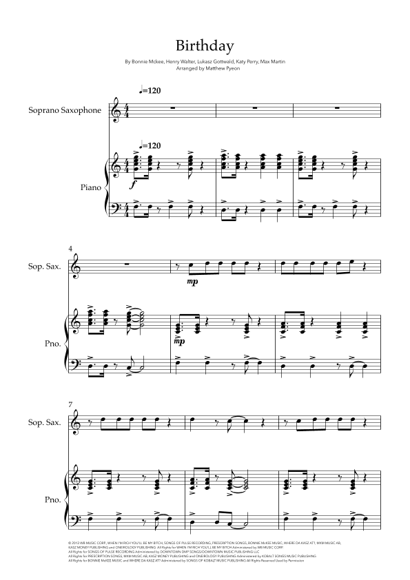 Birthday (arr. Matthew pyeon)
