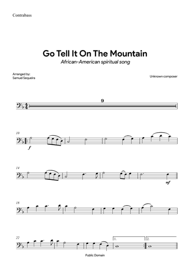 Go Tell It on the Mountain - with orchestral play along (arr. Samuel Sequeira)