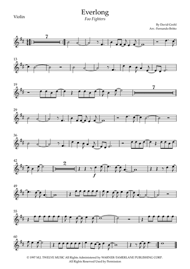 Everlong (arr. Fernando Britto)