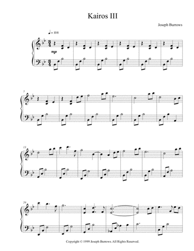 Kairos III by Joseph Burrows - Piano Solo