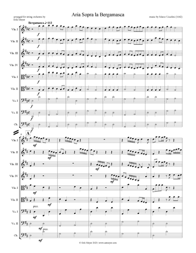 Aria Sopra la Bergamasca for String Orchestra (arr. Erik Meyer)