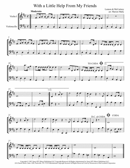 With A Little Help From My Friends (arr. Marion Maby)